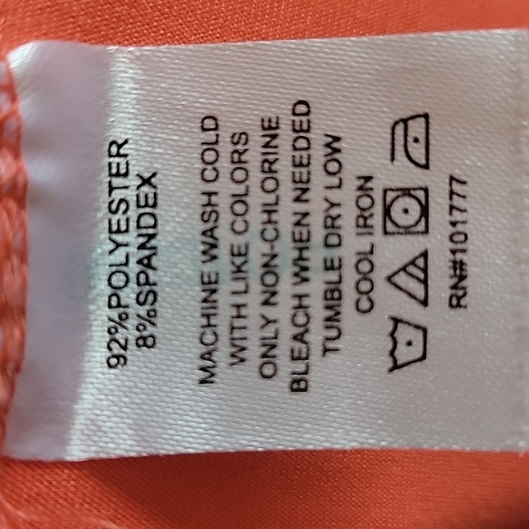 LOLA by AFG Athletic Sporty Racer Back Tank Mini Dress Coral Orange Large NWT - Picture 10 of 13